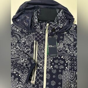 RLX Ralph Lauren x Trendy Golf Men's Size S Blue White Bandana Patchwork Jacket